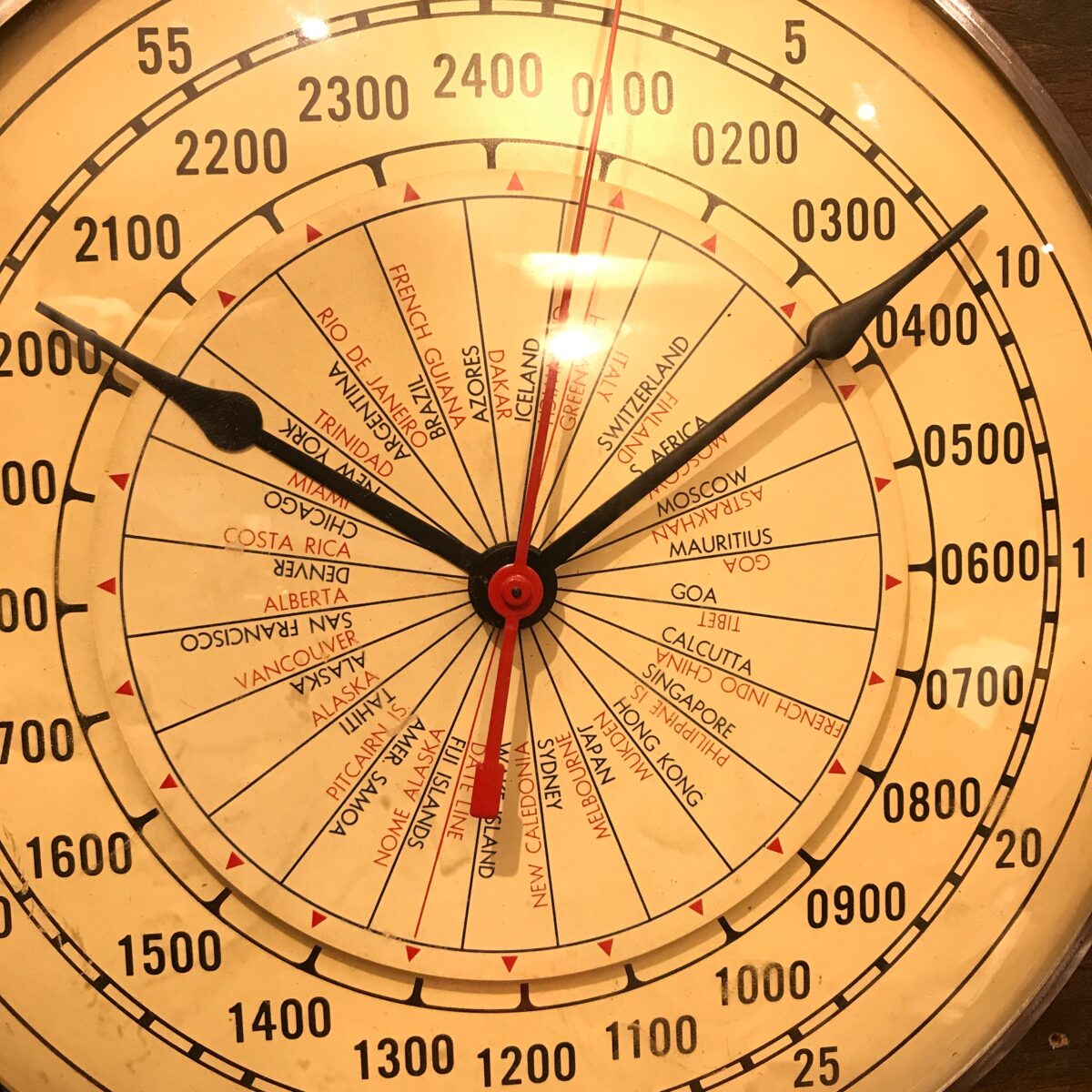 24 Hour (Military Time) World Clock Timing Device Company Sutton Clocks