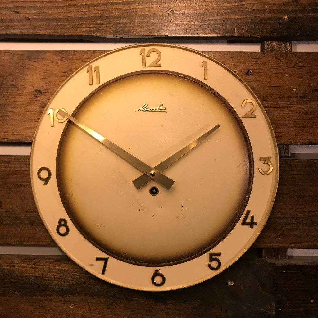 Bauhaus Wall Clock, Mauthe Clock Co. Germany Sutton Clocks