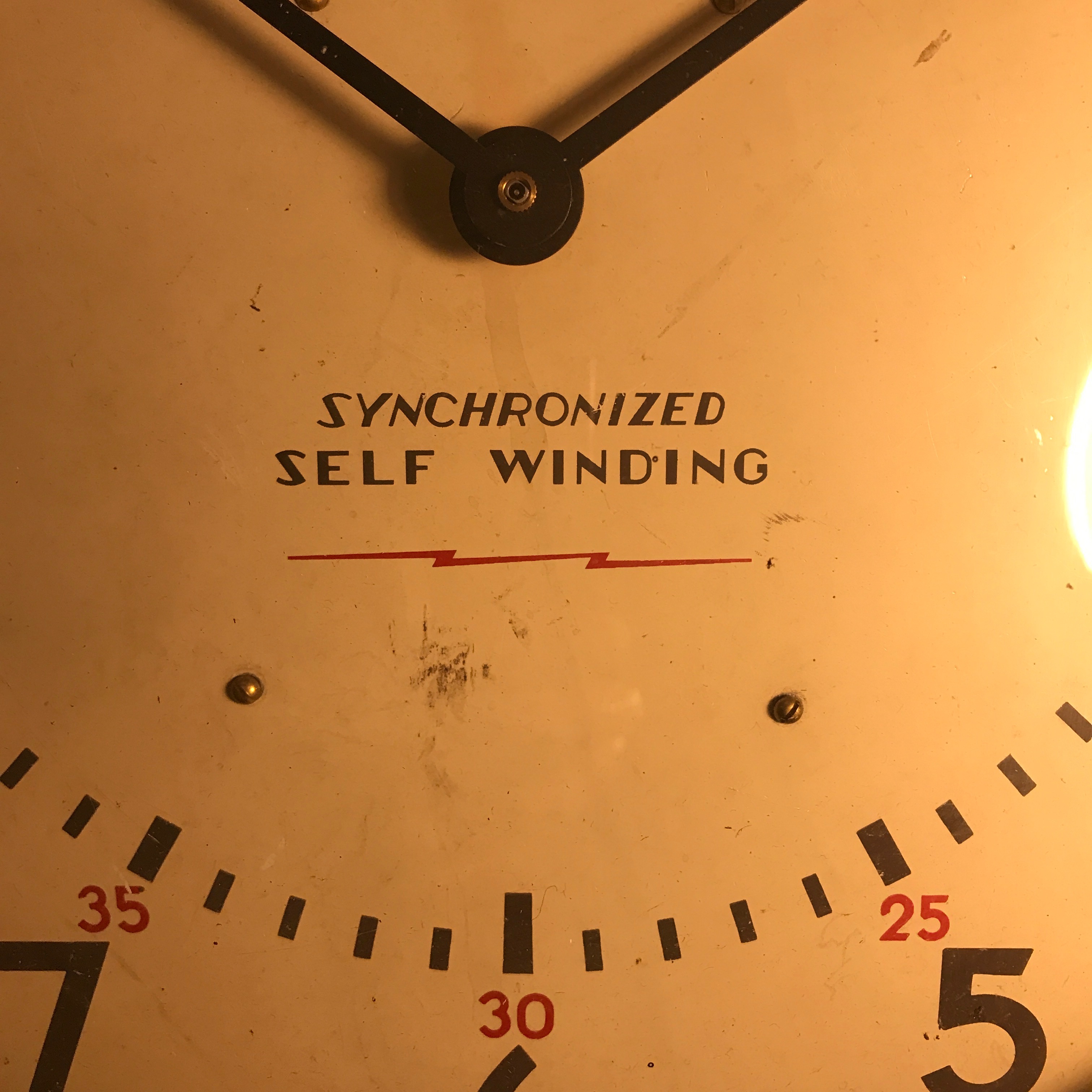 Factory Industrial Clock. Self Winding Clock Co.USA Sutton Clocks